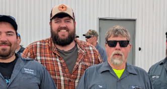 Photo of five Barre City Public Works employees atending the 2025 Vermont Municipal Equipment Show and Field Day