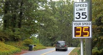 radar speed feedback sign