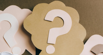 question marks on speech bubbles