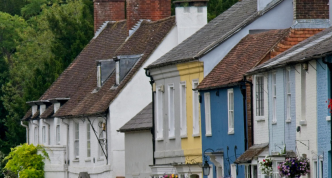 village houses on street